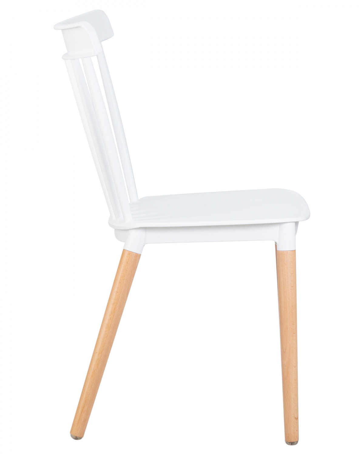 Стул обеденный DOBRIN THEO, ножки светлый бук, цвет белый (W-02)