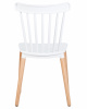 Стул обеденный DOBRIN THEO, ножки светлый бук, цвет белый (W-02)