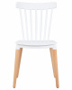 Стул обеденный DOBRIN THEO, ножки светлый бук, цвет белый (W-02)