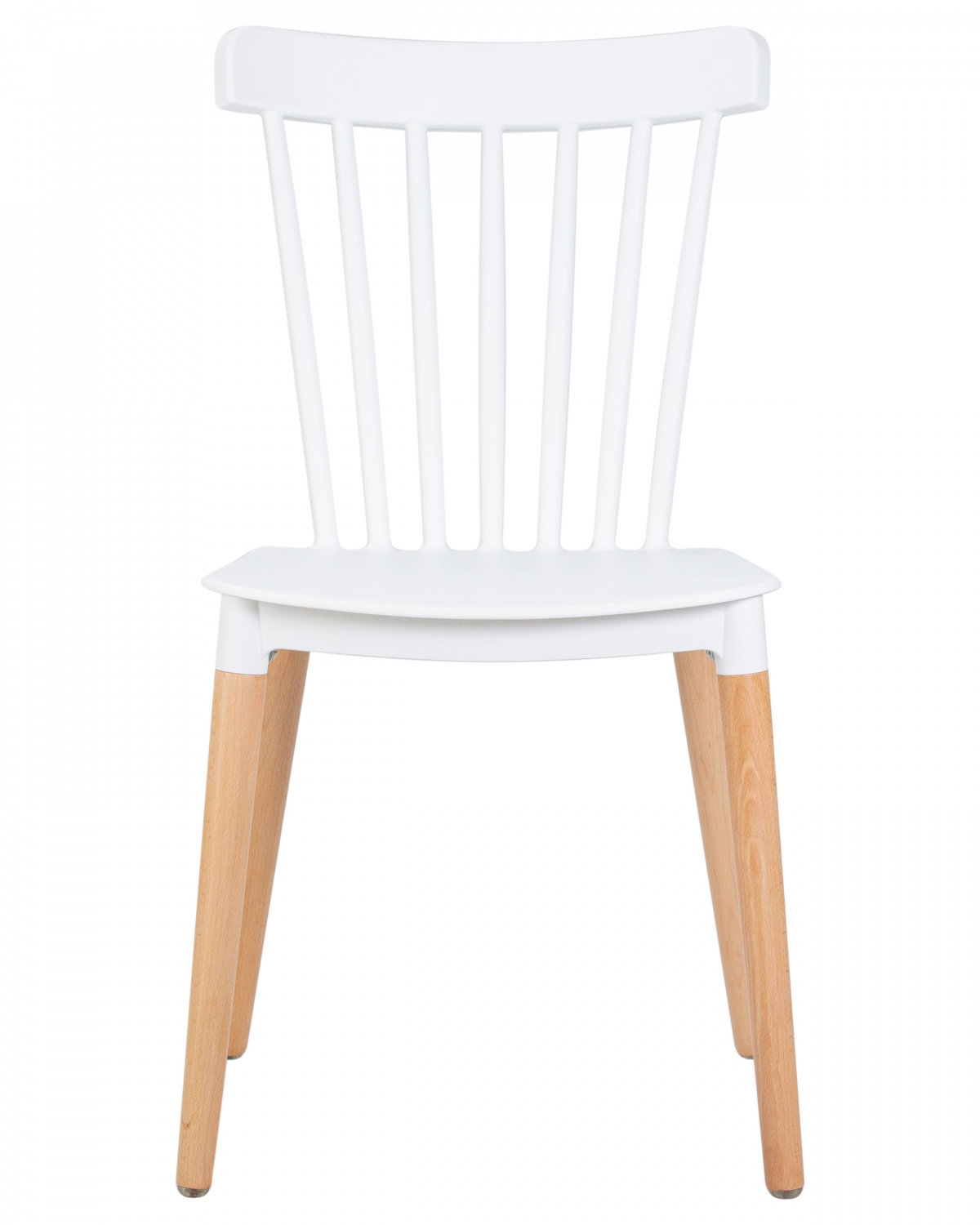 Стул обеденный DOBRIN THEO, ножки светлый бук, цвет белый (W-02)