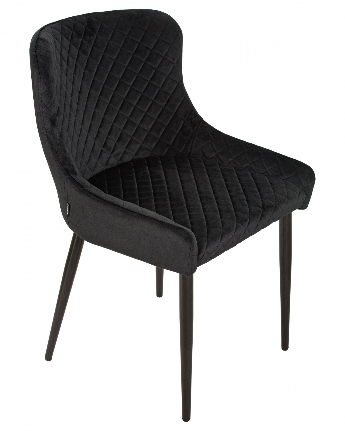 Стул обеденный DOBRIN RICHARD, черные матовые ножки, черный велюр (V108-77)
