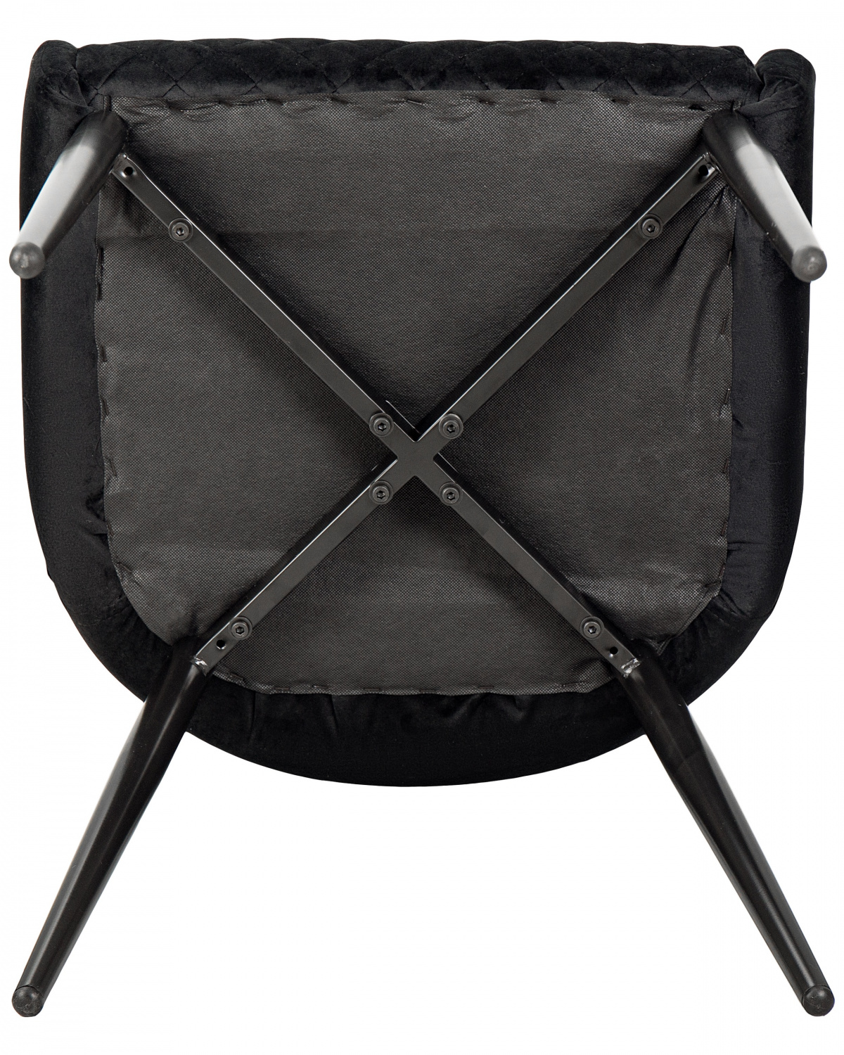 Стул обеденный DOBRIN RICHARD, черные матовые ножки, черный велюр (V108-77)