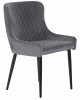 Стул обеденный DOBRIN RICHARD, черные матовые ножки, темно-серый велюр (V108-91)