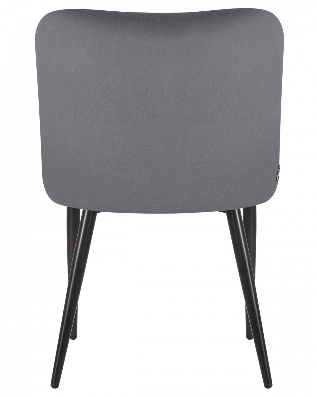 Стул обеденный DOBRIN RICHARD, черные матовые ножки, темно-серый велюр (V108-91)