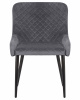 Стул обеденный DOBRIN RICHARD, черные матовые ножки, темно-серый велюр (V108-91)