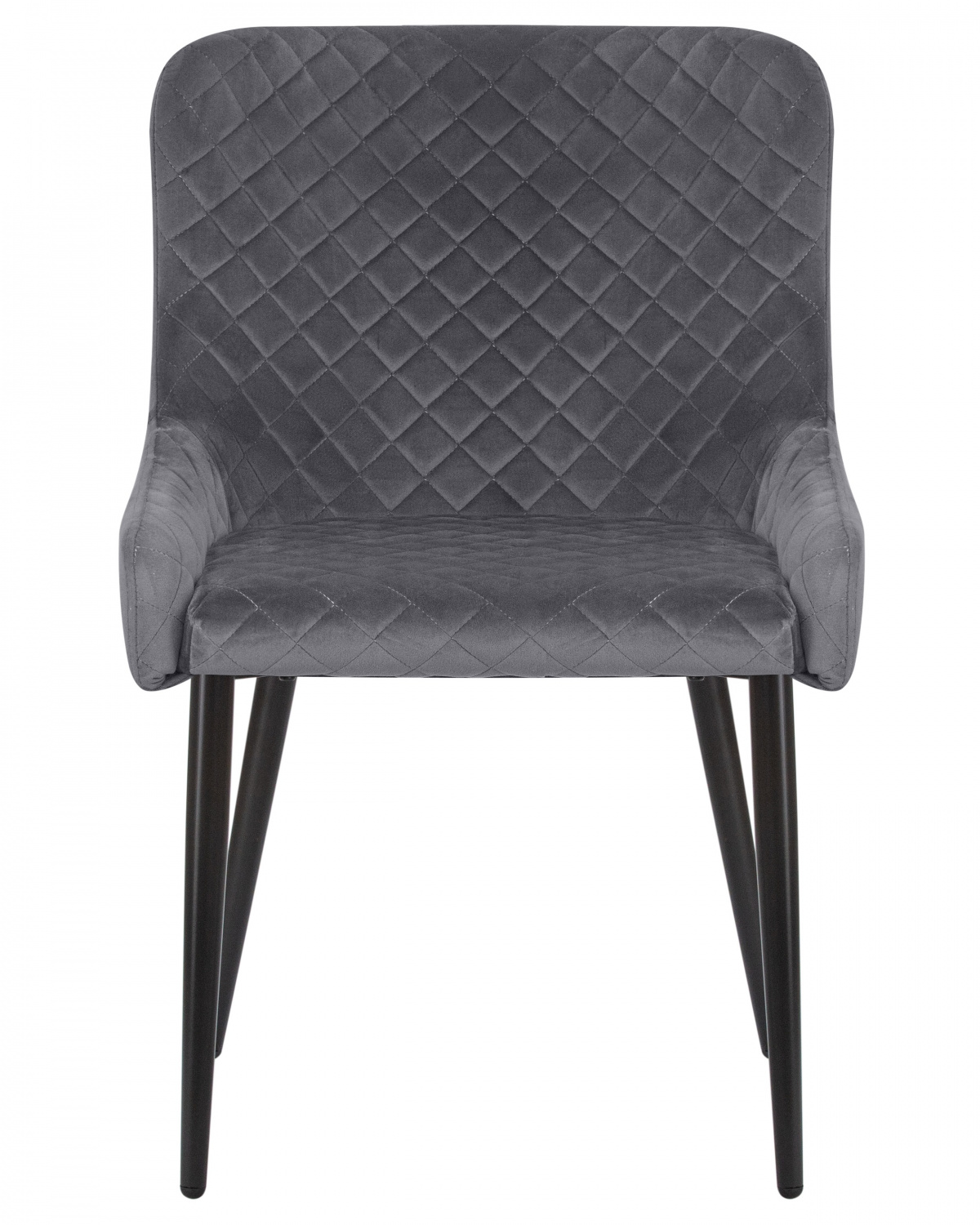 Стул обеденный DOBRIN RICHARD, черные матовые ножки, темно-серый велюр (V108-91)