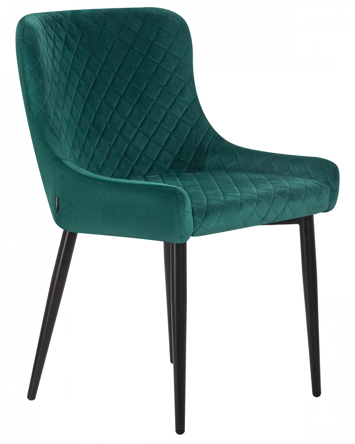 Стул обеденный DOBRIN RICHARD, черные матовые ножки, зелёный велюр (V108-64)