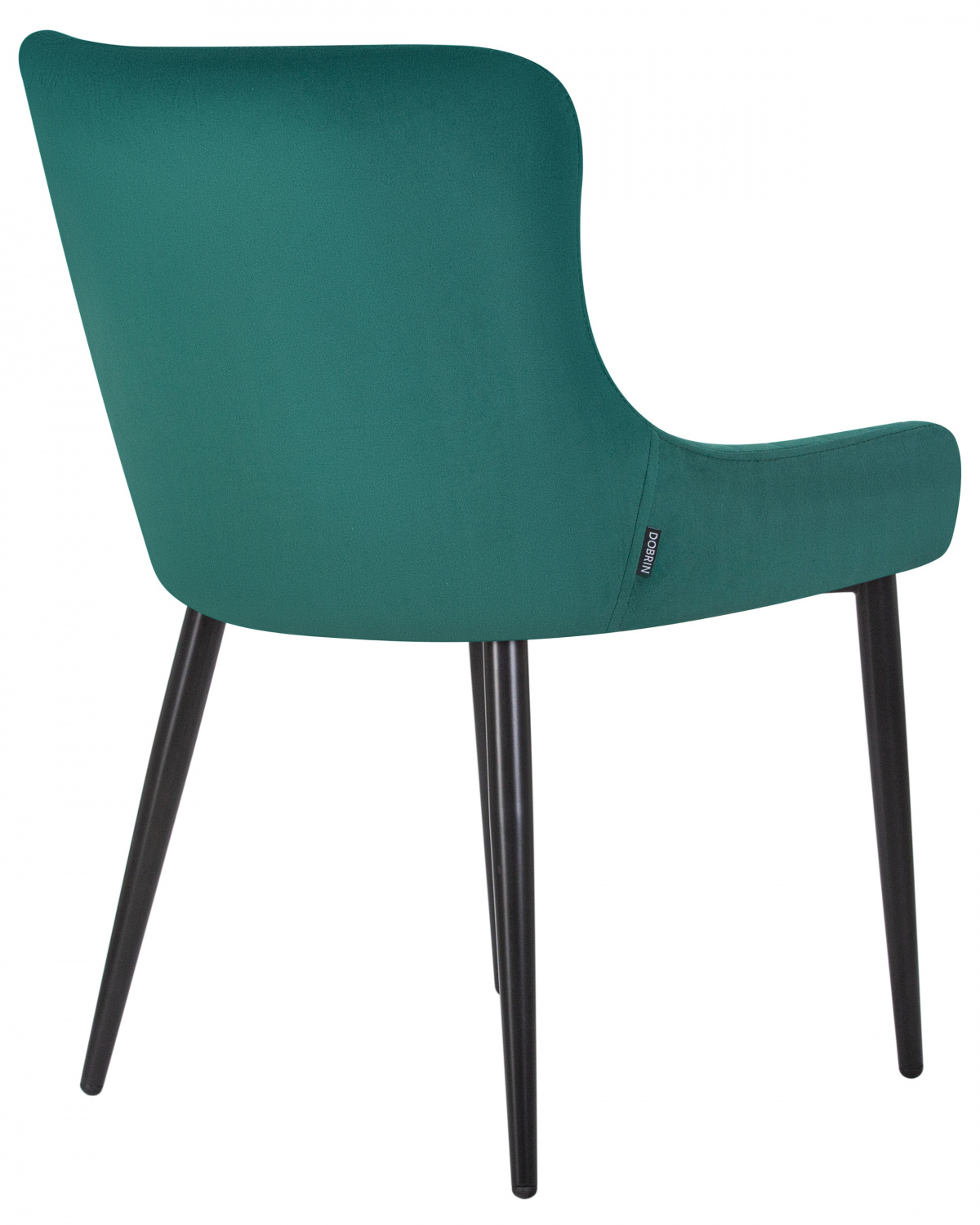 Стул обеденный DOBRIN RICHARD, черные матовые ножки, зелёный велюр (V108-64)