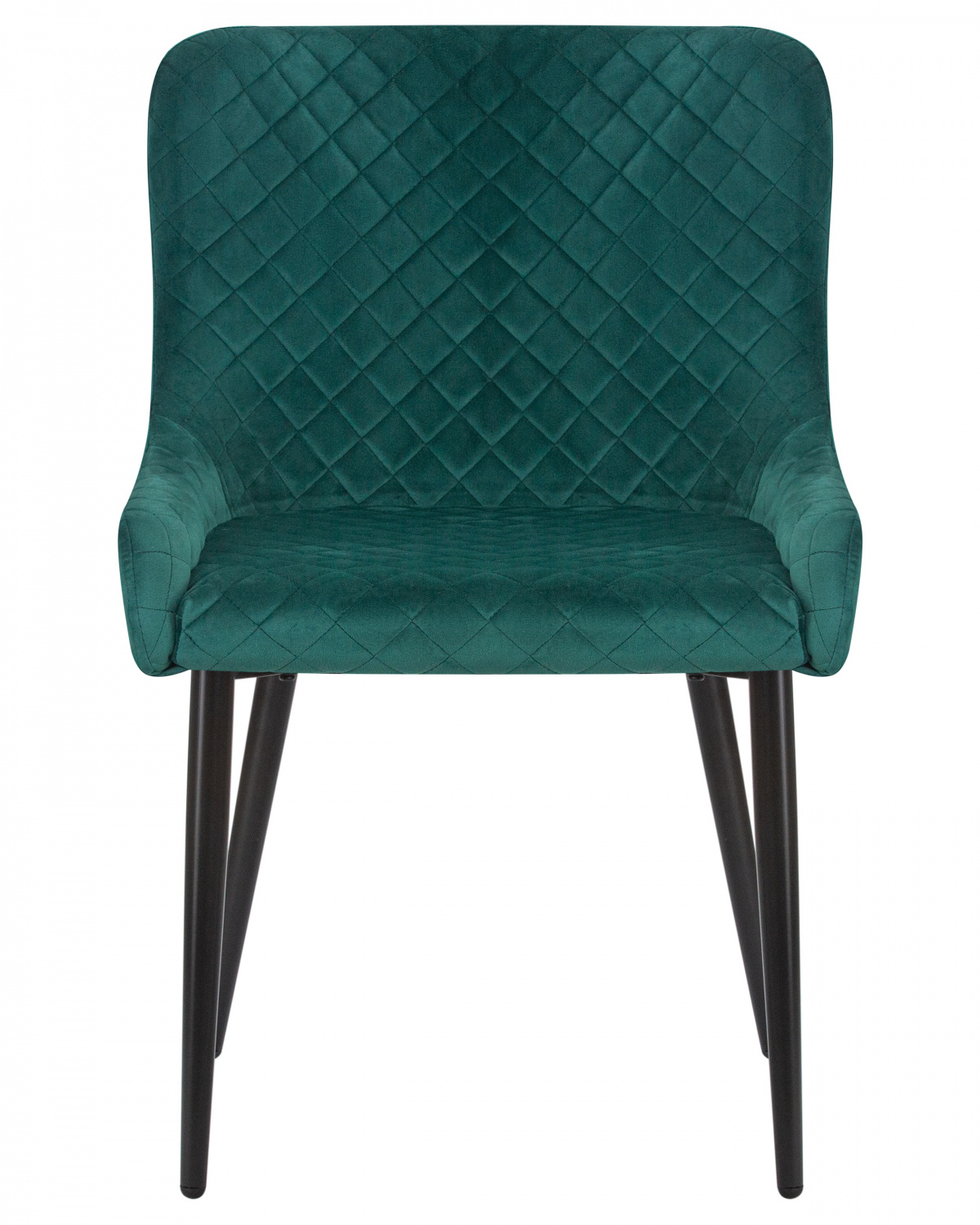 Стул обеденный DOBRIN RICHARD, черные матовые ножки, зелёный велюр (V108-64)