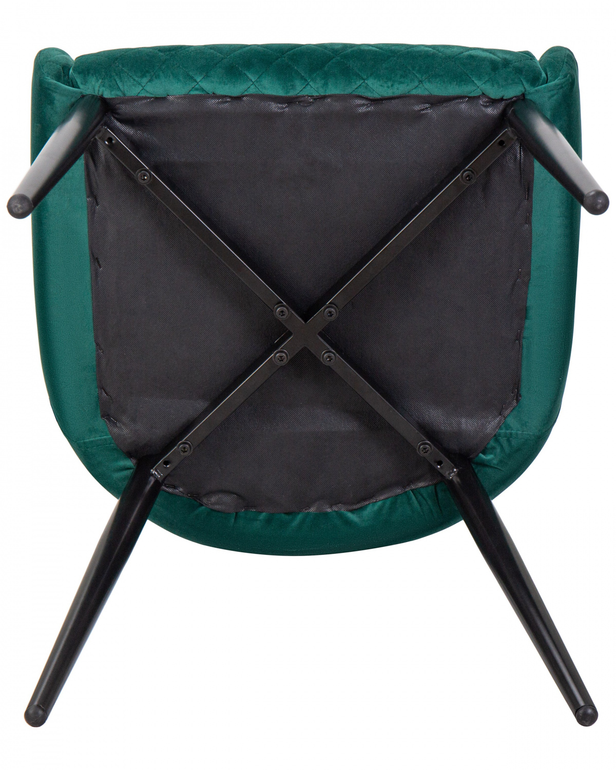 Стул обеденный DOBRIN RICHARD, черные матовые ножки, зелёный велюр (V108-64)