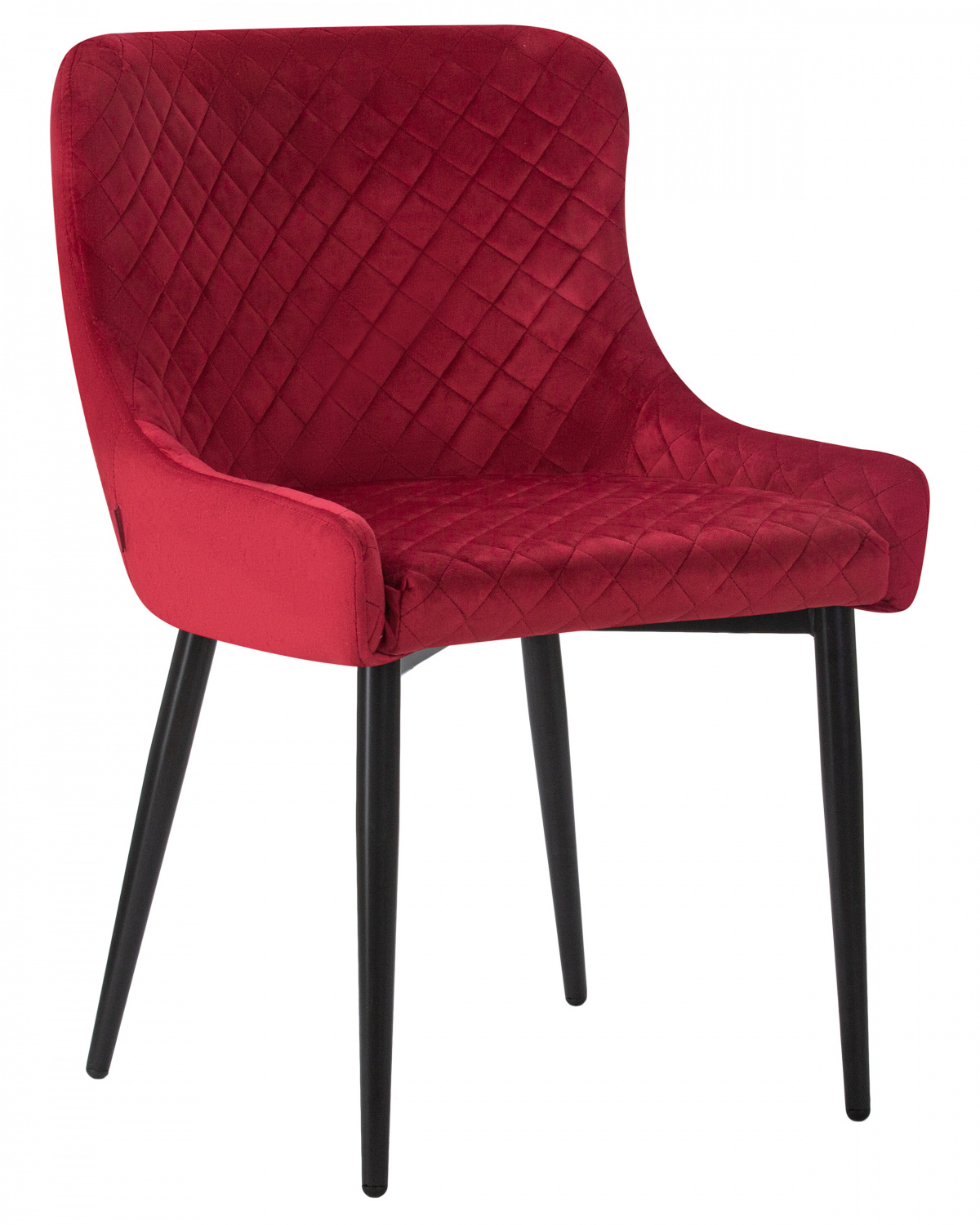 Стул обеденный DOBRIN RICHARD, черные матовые ножки, бордовый велюр (V108-85)