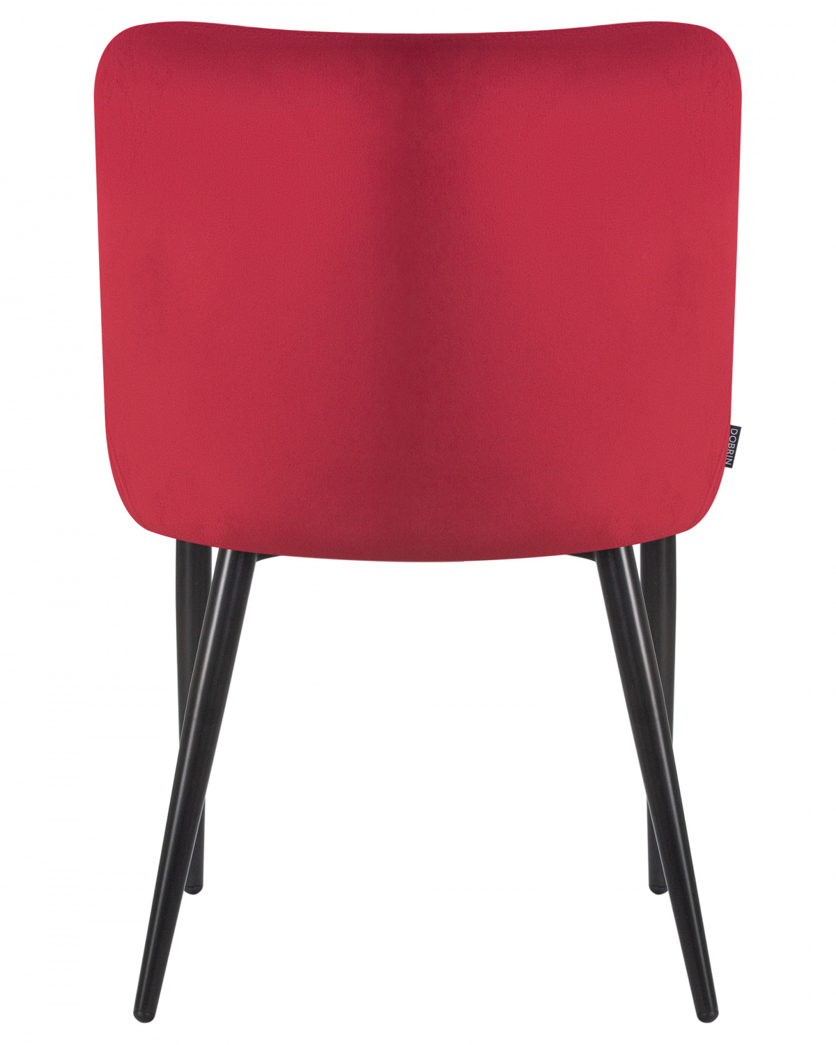 Стул обеденный DOBRIN RICHARD, черные матовые ножки, бордовый велюр (V108-85)