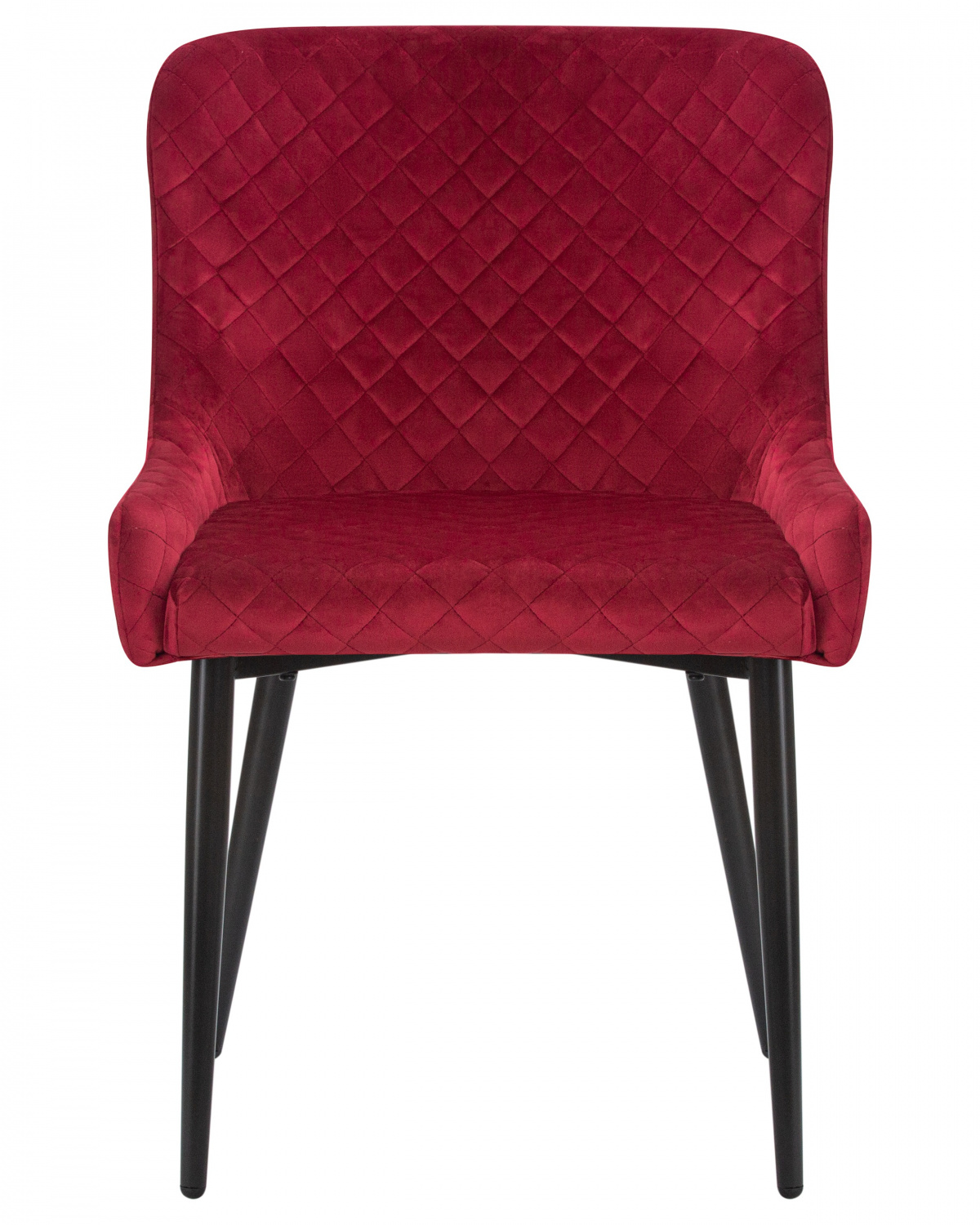 Стул обеденный DOBRIN RICHARD, черные матовые ножки, бордовый велюр (V108-85)