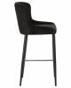 Стул барный DOBRIN CHRISTIAN'75, черные ножки, черный велюр (V108-77)