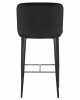 Стул барный DOBRIN CHRISTIAN'75, черные ножки, черный велюр (V108-77)