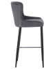 Стул барный DOBRIN CHRISTIAN'75, черные ножки, темно-серый велюр (V108-91)