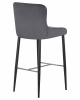 Стул барный DOBRIN CHRISTIAN'75, черные ножки, темно-серый велюр (V108-91)
