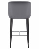 Стул барный DOBRIN CHRISTIAN'75, черные ножки, темно-серый велюр (V108-91)