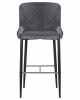 Стул барный DOBRIN CHRISTIAN'75, черные ножки, темно-серый велюр (V108-91)