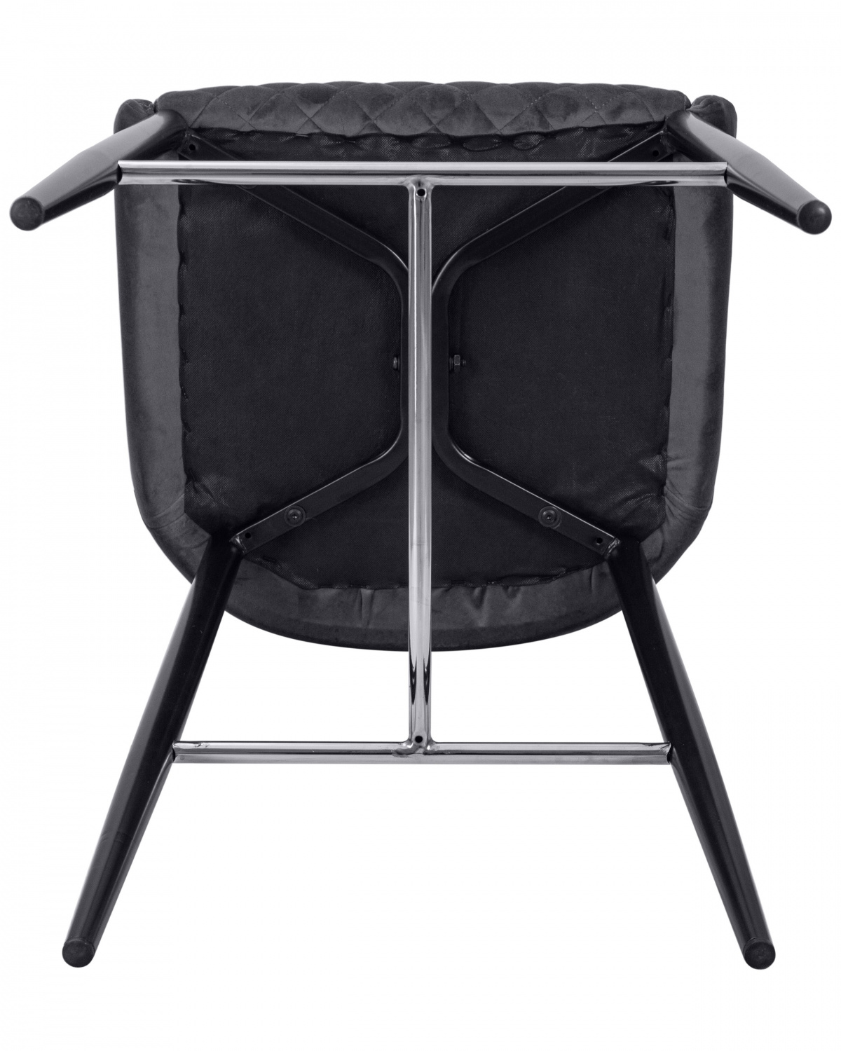 Стул барный DOBRIN CHRISTIAN'75, черные ножки, темно-серый велюр (V108-91)