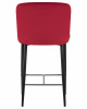Стул полубарный DOBRIN CHRISTIAN'65, черные ножки, бордовый велюр (V108-85)