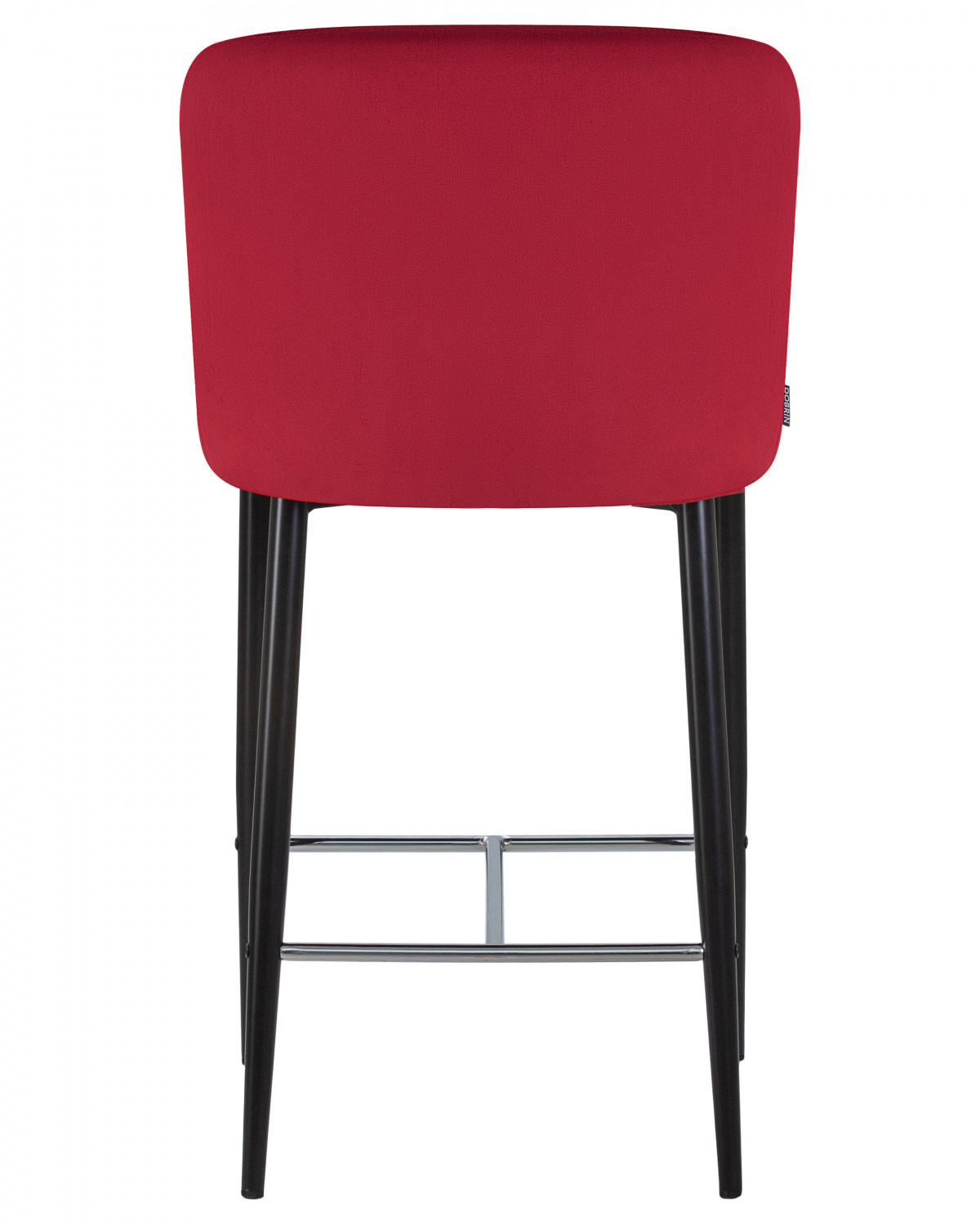 Стул полубарный DOBRIN CHRISTIAN'65, черные ножки, бордовый велюр (V108-85)