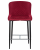 Стул полубарный DOBRIN CHRISTIAN'65, черные ножки, бордовый велюр (V108-85)