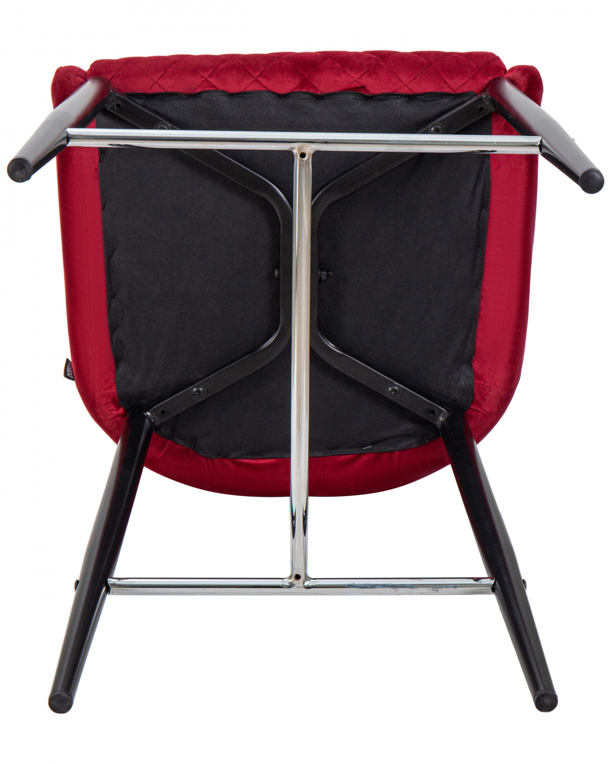 Стул полубарный DOBRIN CHRISTIAN'65, черные ножки, бордовый велюр (V108-85)