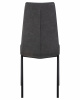 Стул обеденный DOBRIN MARK, черные ножки, серая антрацитовая винтажная экокожа (RU-08)