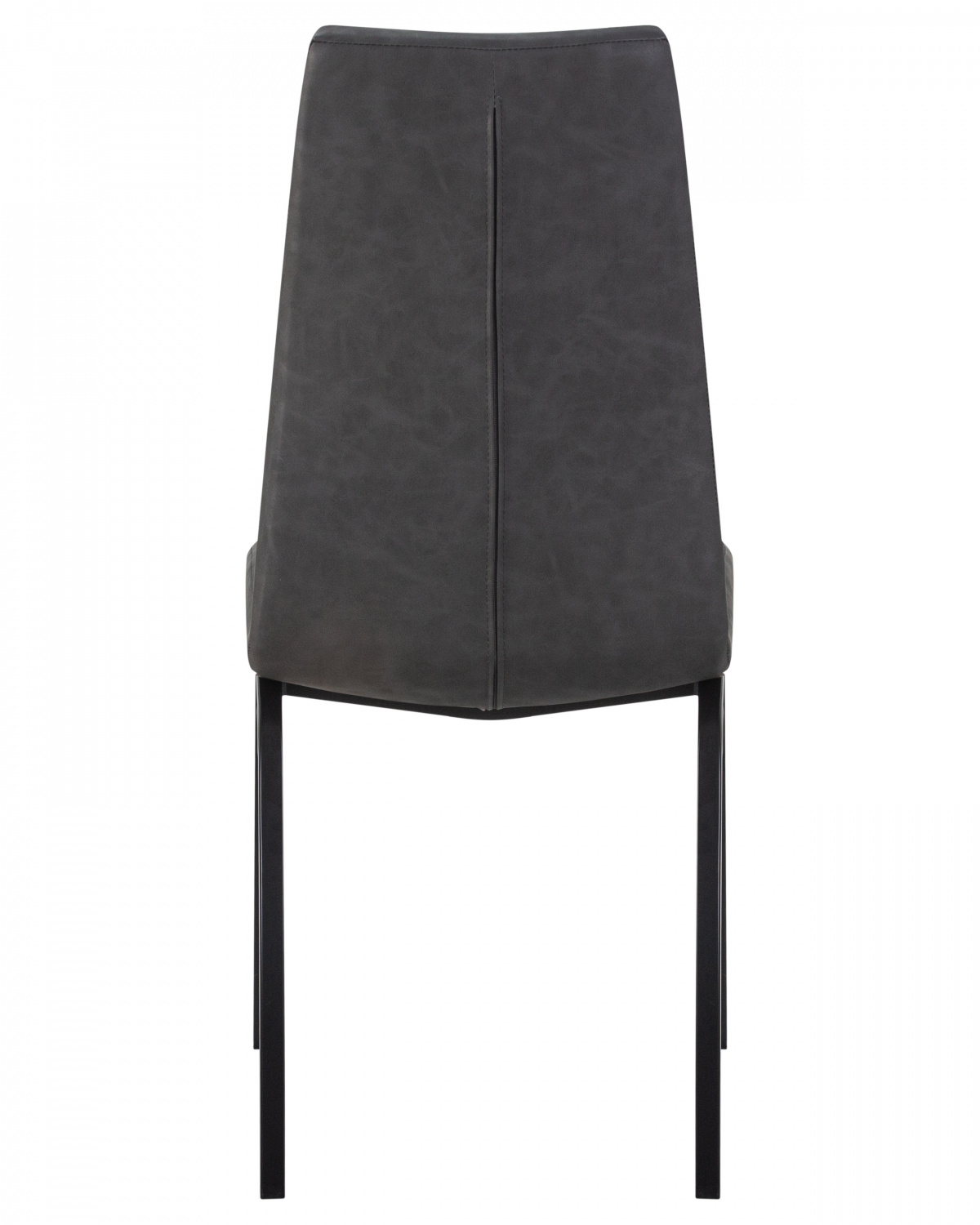 Стул обеденный DOBRIN MARK, черные ножки, серая антрацитовая винтажная экокожа (RU-08)