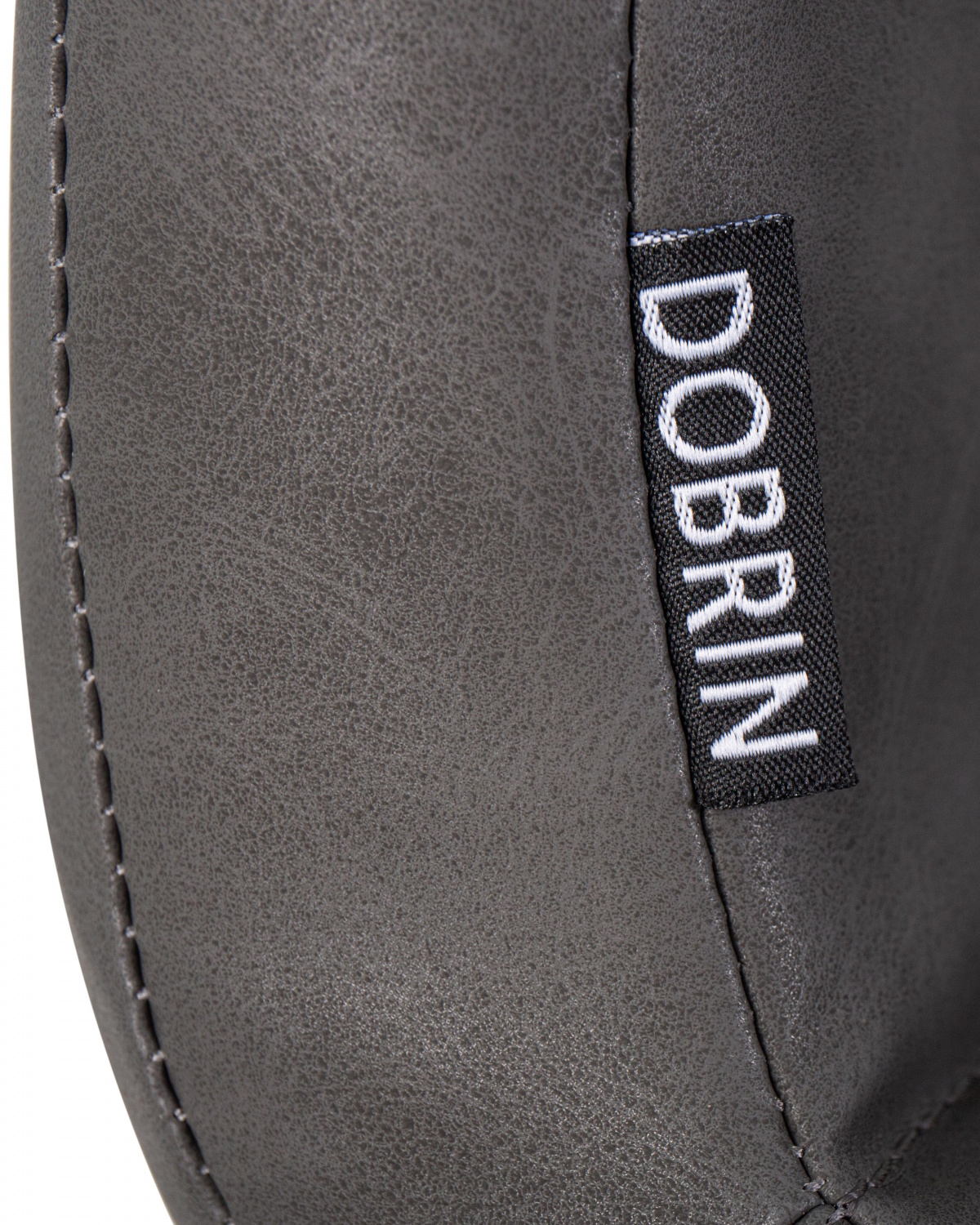 Стул обеденный DOBRIN MARK, черные ножки, серая антрацитовая винтажная экокожа (RU-08)