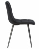 Стул обеденный DOBRIN ALEX, черные матовые ножки, черный велюр (V108-77)
