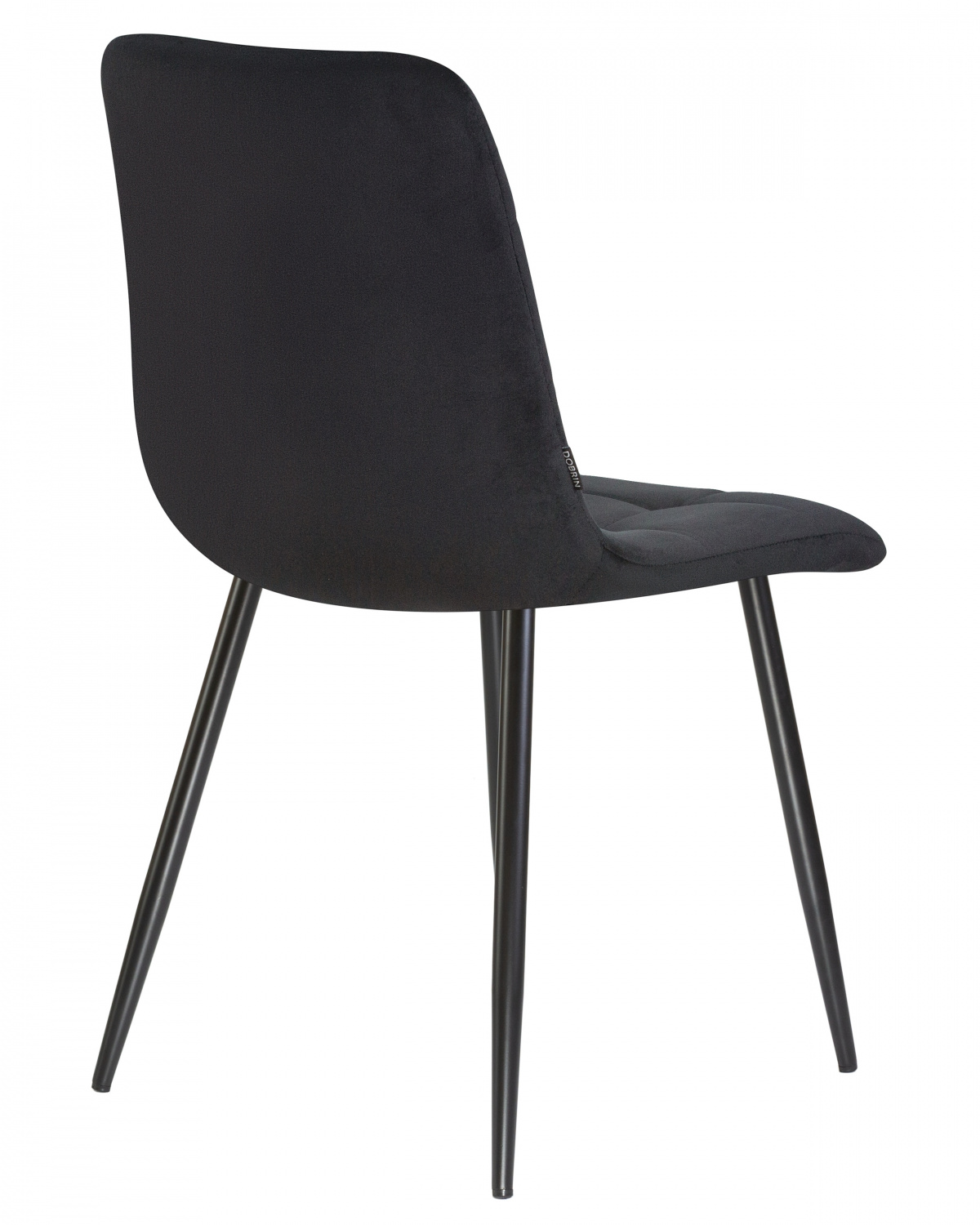 Стул обеденный DOBRIN ALEX, черные матовые ножки, черный велюр (V108-77)