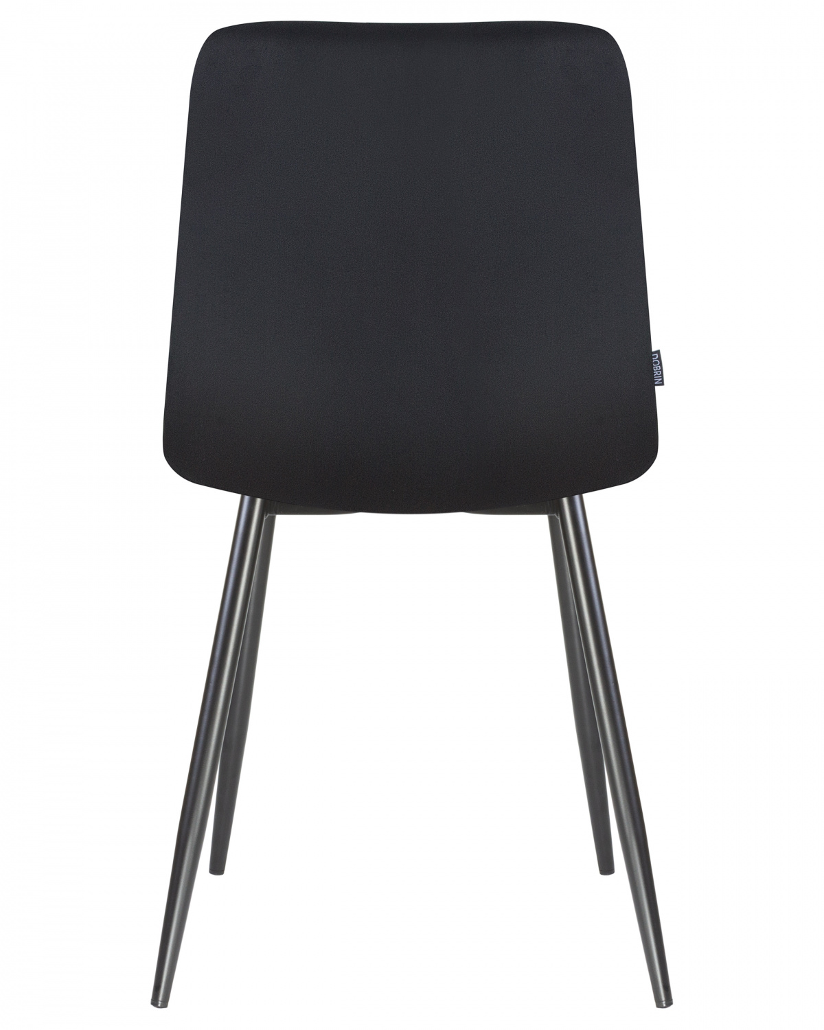 Стул обеденный DOBRIN ALEX, черные матовые ножки, черный велюр (V108-77)