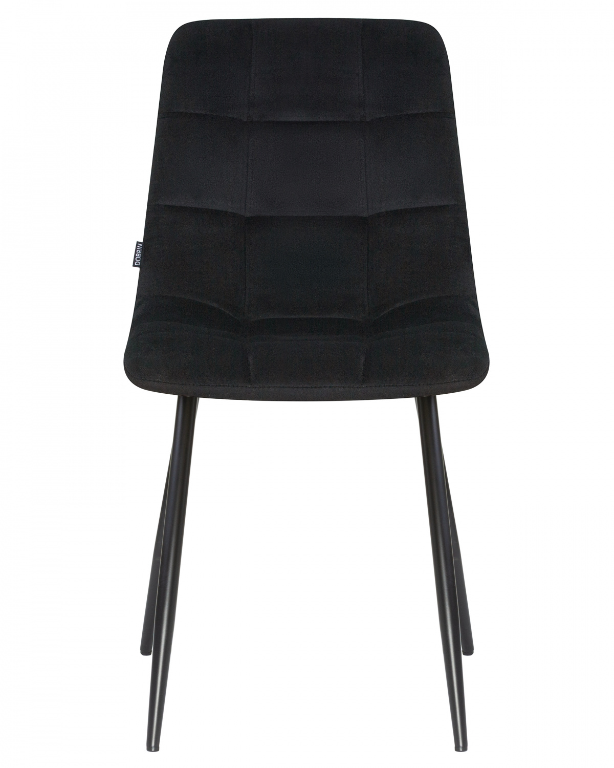 Стул обеденный DOBRIN ALEX, черные матовые ножки, черный велюр (V108-77)