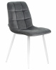 Стул обеденный DOBRIN ALEX, белые ножки, темно-серый велюр V108-91