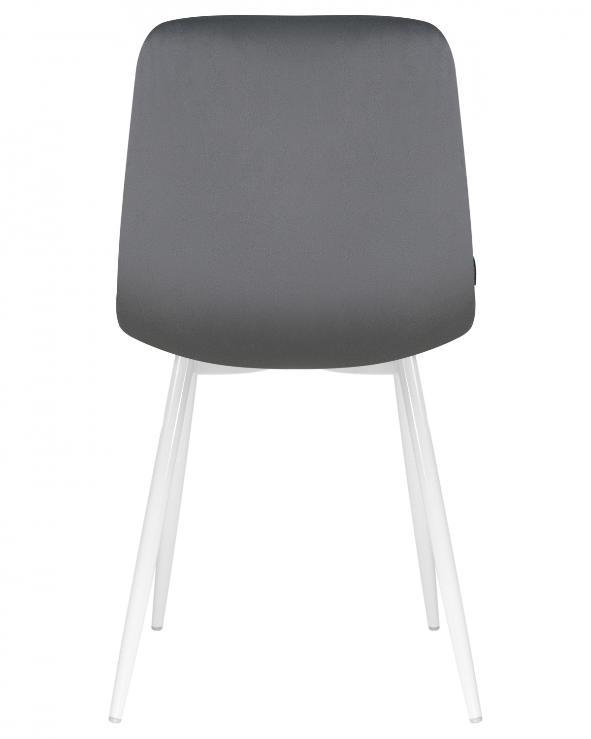 Стул обеденный DOBRIN ALEX, белые ножки, темно-серый велюр V108-91