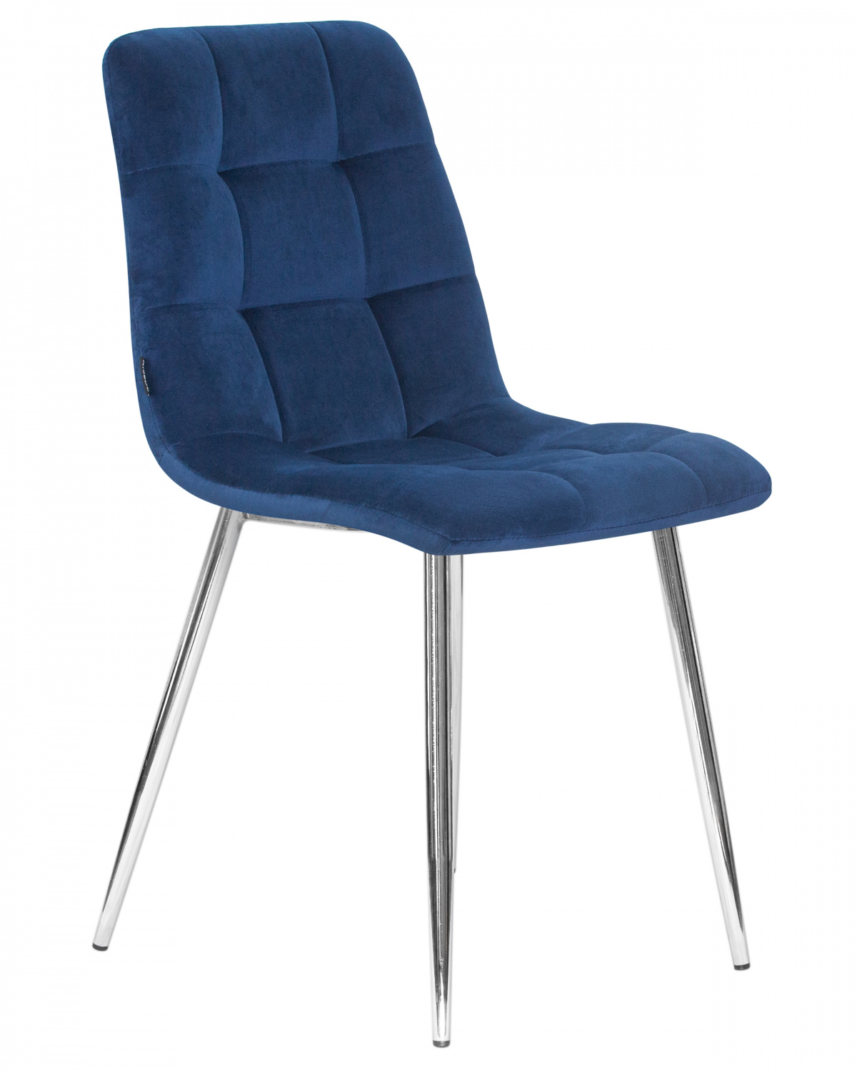 Стул обеденный DOBRIN ALEX, хром ножки, темно-синий велюр (V108-67)