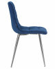 Стул обеденный DOBRIN ALEX, хром ножки, темно-синий велюр (V108-67)
