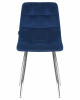 Стул обеденный DOBRIN ALEX, хром ножки, темно-синий велюр (V108-67)