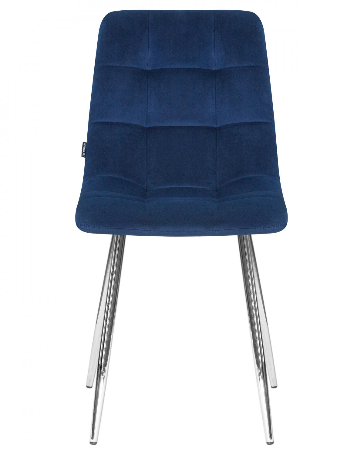 Стул обеденный DOBRIN ALEX, хром ножки, темно-синий велюр (V108-67)