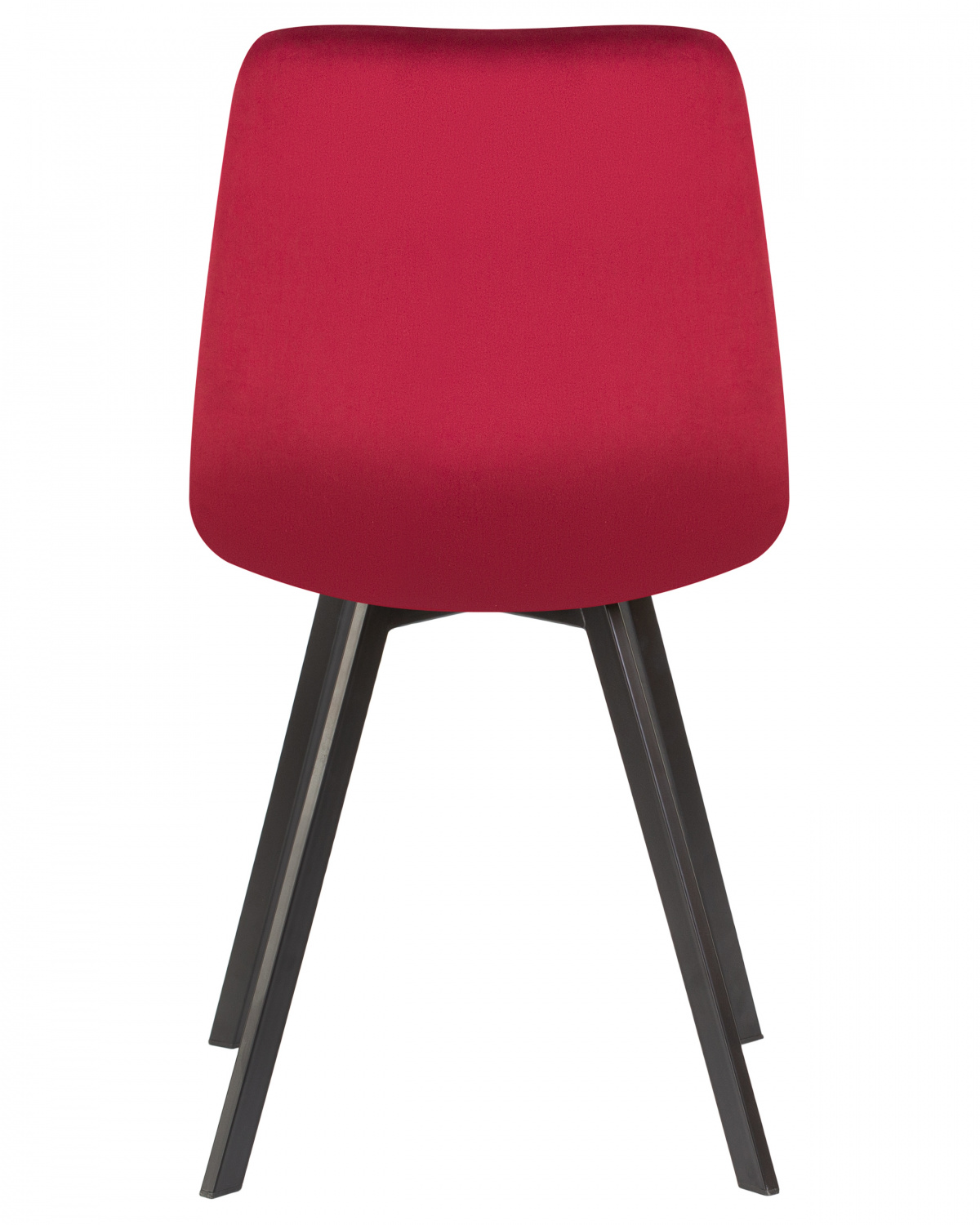 Стул обеденный DOBRIN ALEX SQUARE, черные матовые ножки, бордовый велюр (V108-85)