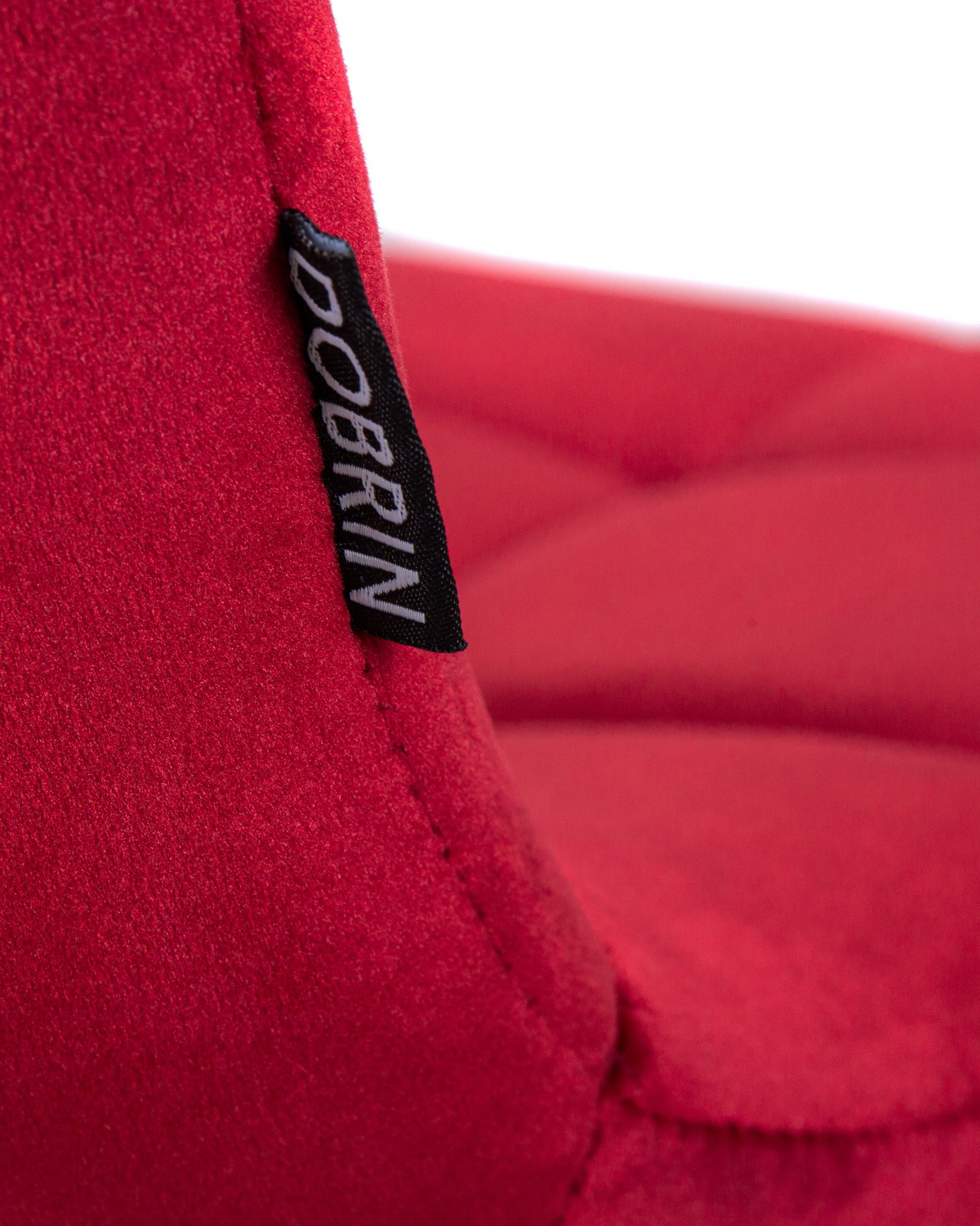 Стул обеденный DOBRIN ALEX SQUARE, черные матовые ножки, бордовый велюр (V108-85)