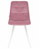 Стул обеденный DOBRIN ALEX SQUARE, белые ножки, розовый велюр (V108-15)