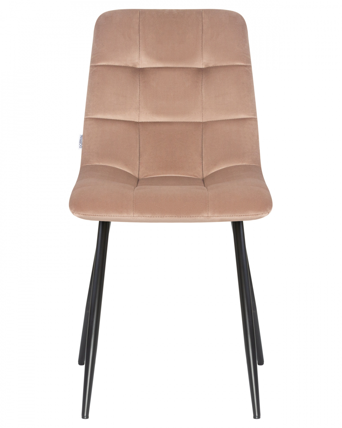 Стул обеденный DOBRIN ALEX, черные матовые ножки, мокко велюр (V108-104)