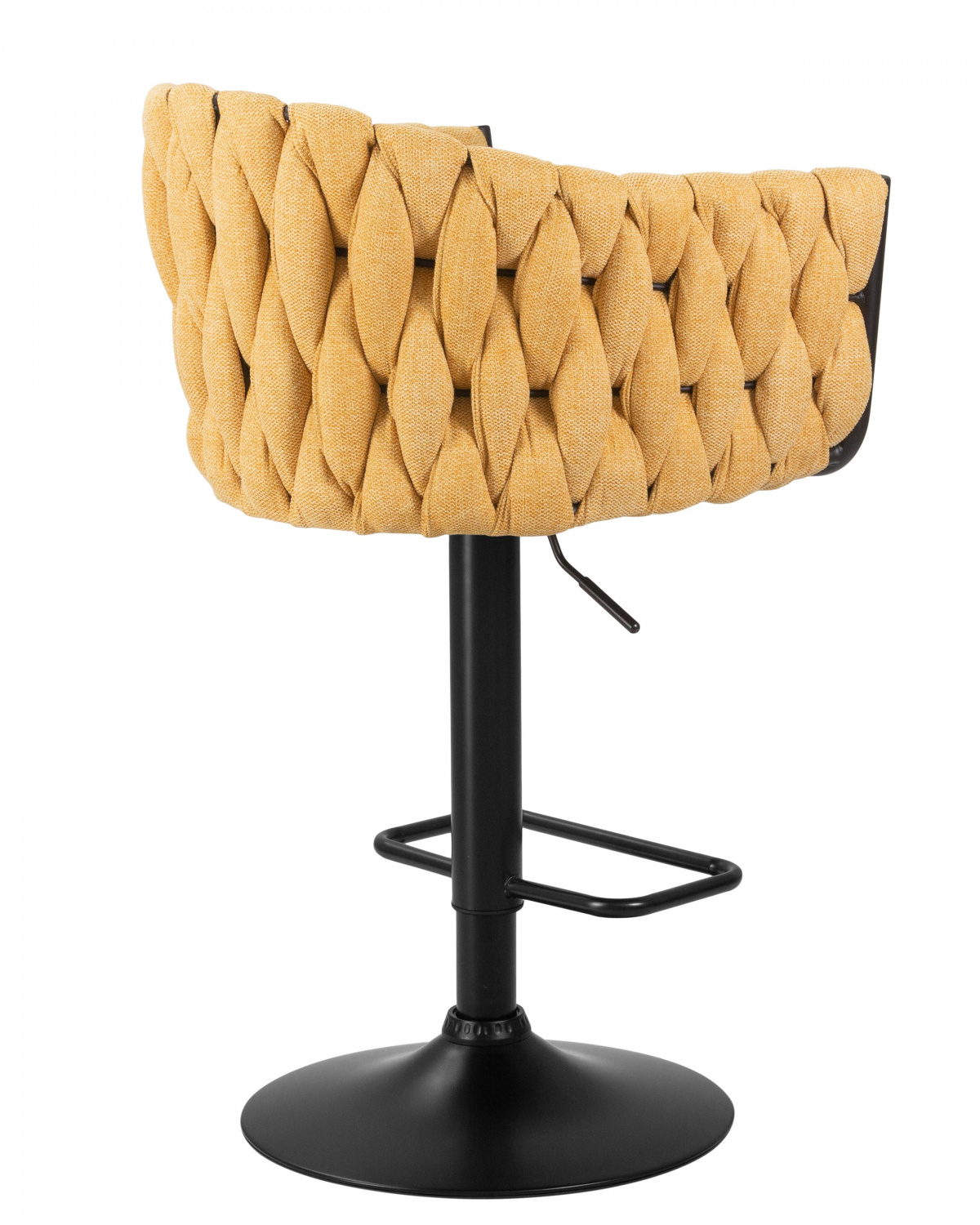 Стул барный DOBRIN LEON, жёлтая ткань (LAR 275-8)