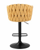 Стул барный DOBRIN LEON, жёлтая ткань (LAR 275-8)