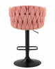Стул барный DOBRIN LEON, розовая ткань (LAR 275-10)