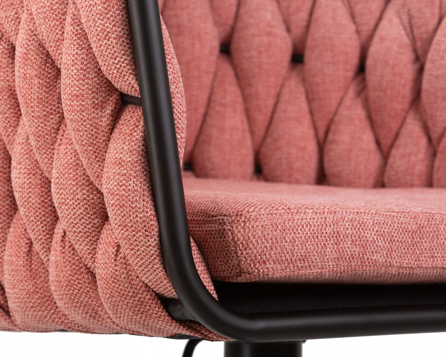 Стул барный DOBRIN LEON, розовая ткань (LAR 275-10)