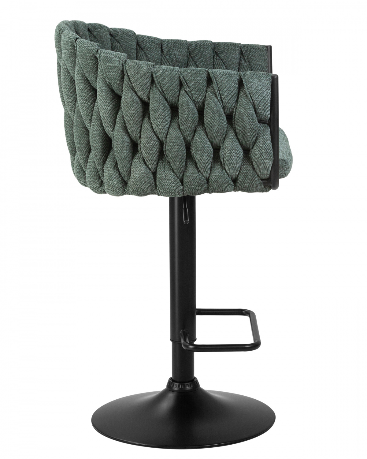 Стул барный DOBRIN LEON, зеленая ткань (LAR 275-23)